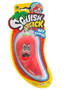 JA-RU Squish Attack Hot Tamale Stress Relief Stretch Fidget Toy Squishy New